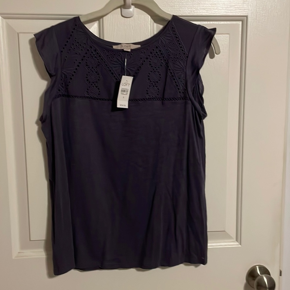 New with tags size small, ruffle sleeve top from loft